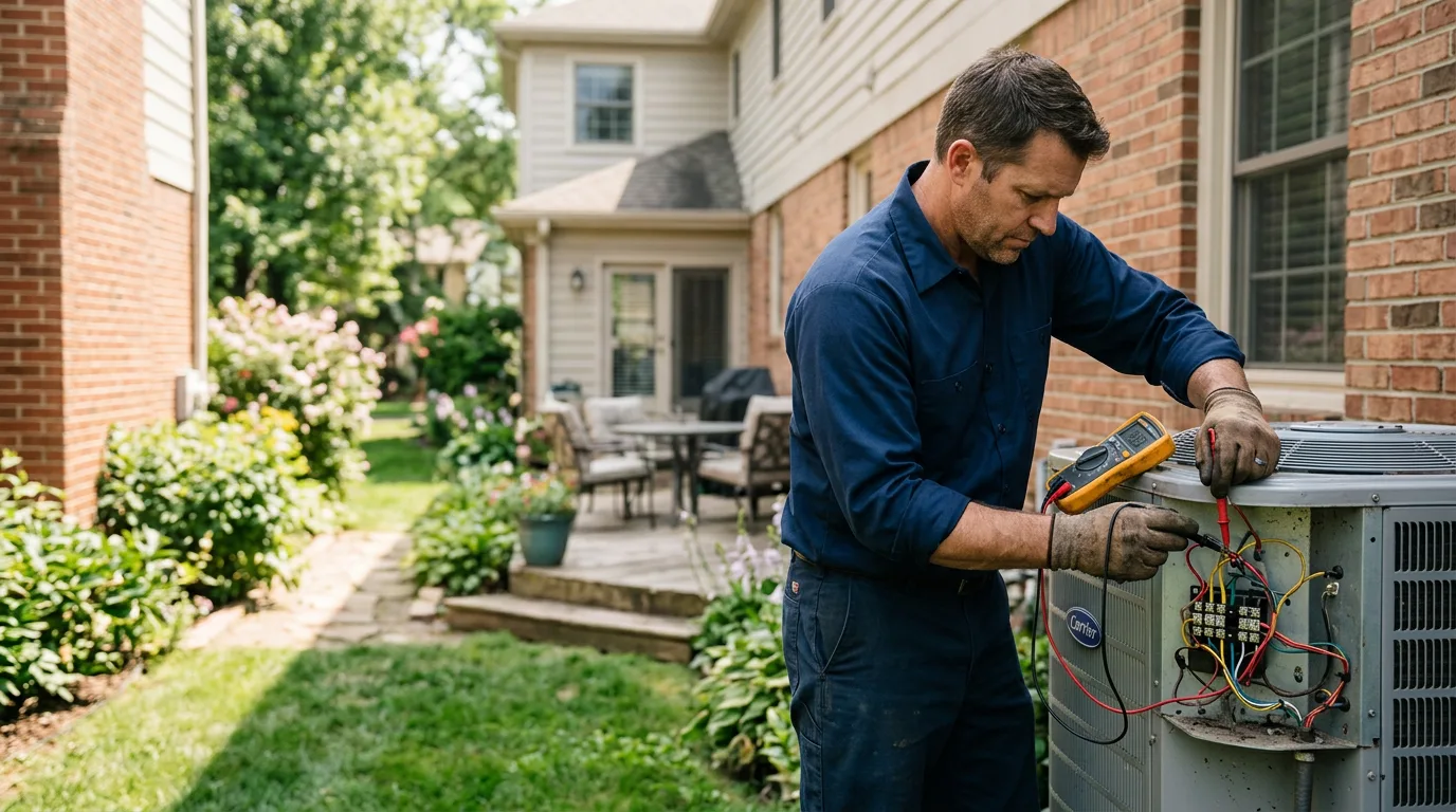 HVAC technician working near Middlebury, IN